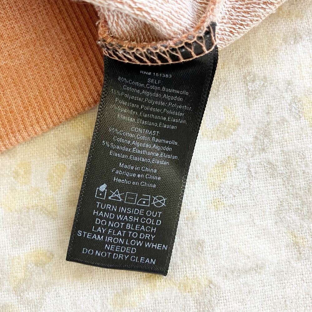 PLS READ Current Air Ruffle Collar Top Sz Medium Orange Long Sleeve Sweatshirt - Picture 6 of 7